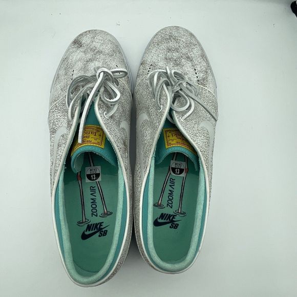 Nike ZOOM STEFAN JANOSKI ELITE White Black Hyper Jade 725074-110 Excellent Cond - Picture 5 of 8